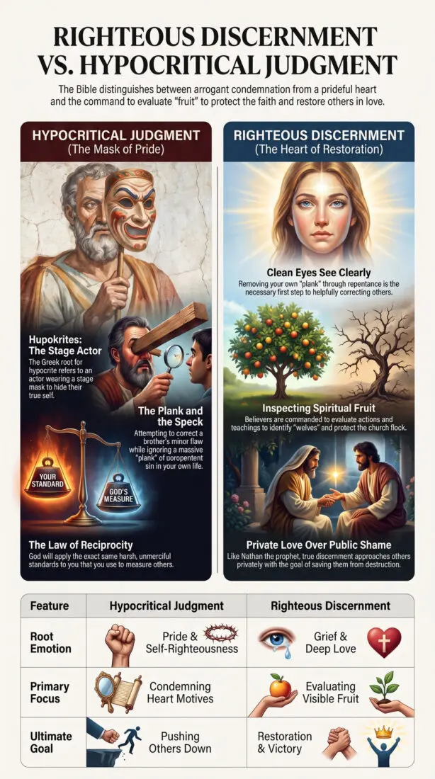 Righteous Discernment vs Hypocritical Judgment in the Bible